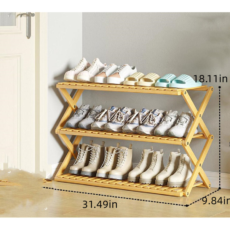 Rebrilliant 12 Pair Shoe Rack Wayfair Canada   12 Pair Shoe Rack 